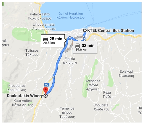 Heraklion Bus - Douloufakis Winery, Dafnes  Crete